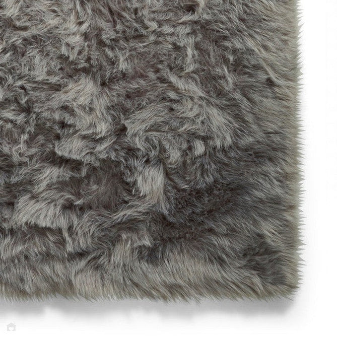 Polar Plush Plain Super Soft Fluffy Faux Fur Feel Textured Ultra Fine Yarn Acrylic Hand-Tufted Wispy Long Strand Shaggy Grey Rug-Think Rugs-Rug Love - The Most Loved Rug Store