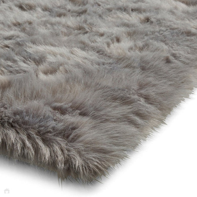 Polar Plush Plain Super Soft Fluffy Faux Fur Feel Textured Ultra Fine Yarn Acrylic Hand-Tufted Wispy Long Strand Shaggy Grey Rug-Think Rugs-Rug Love - The Most Loved Rug Store