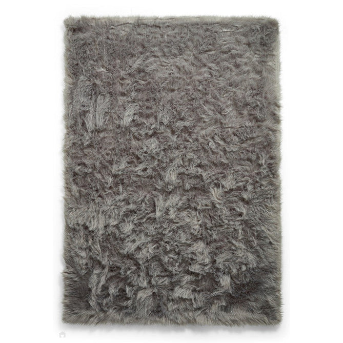 Polar Plush Plain Super Soft Fluffy Faux Fur Feel Textured Ultra Fine Yarn Acrylic Hand-Tufted Wispy Long Strand Shaggy Grey Rug-Think Rugs-Rug Love - The Most Loved Rug Store
