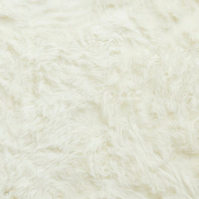 Polar Plush Plain Super Soft Fluffy Faux Fur Feel Textured Ultra Fine Yarn Acrylic Hand-Tufted Wispy Long Strand Shaggy Ivory Rug-Think Rugs-Rug Love - The Most Loved Rug Store