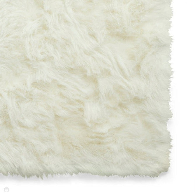Polar Plush Plain Super Soft Fluffy Faux Fur Feel Textured Ultra Fine Yarn Acrylic Hand-Tufted Wispy Long Strand Shaggy Ivory Rug-Think Rugs-Rug Love - The Most Loved Rug Store