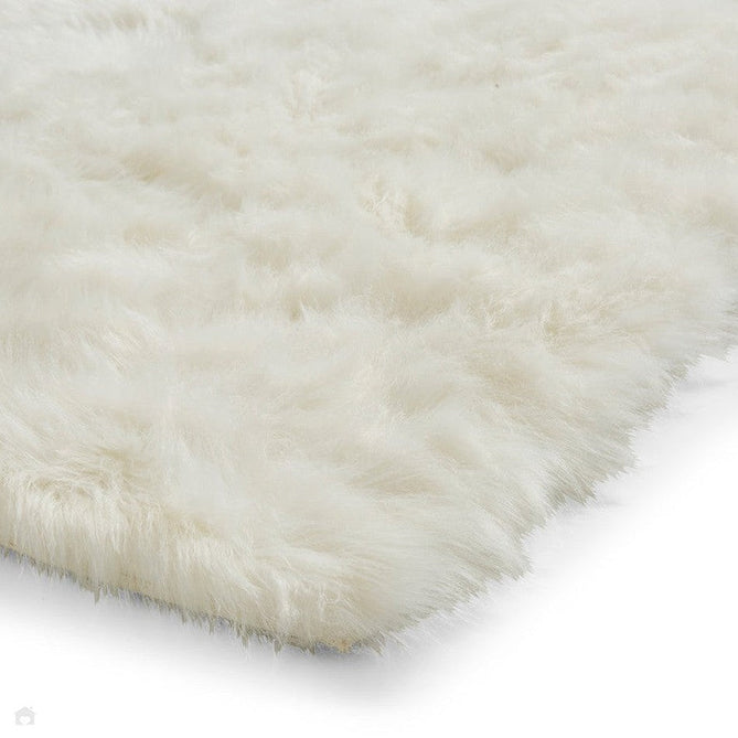 Polar Plush Plain Super Soft Fluffy Faux Fur Feel Textured Ultra Fine Yarn Acrylic Hand-Tufted Wispy Long Strand Shaggy Ivory Rug-Think Rugs-Rug Love - The Most Loved Rug Store