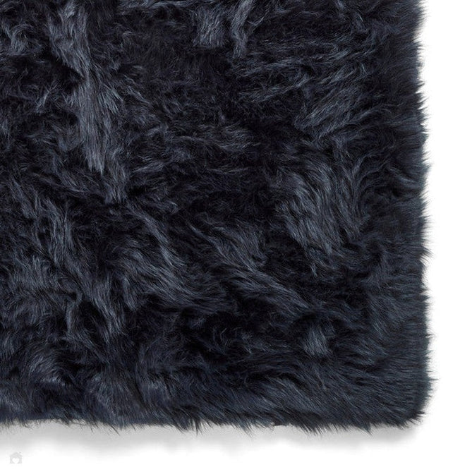 Polar Plush Plain Super Soft Fluffy Faux Fur Feel Textured Ultra Fine Yarn Acrylic Hand-Tufted Wispy Long Strand Shaggy Navy Rug-Think Rugs-Rug Love - The Most Loved Rug Store