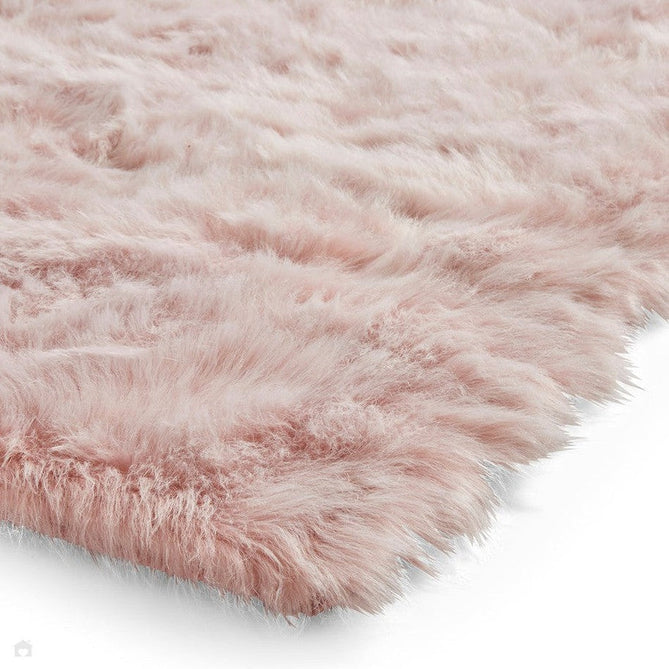 Polar Plush Plain Super Soft Fluffy Faux Fur Feel Textured Ultra Fine Yarn Acrylic Hand-Tufted Wispy Long Strand Shaggy Rose Rug-Think Rugs-Rug Love - The Most Loved Rug Store