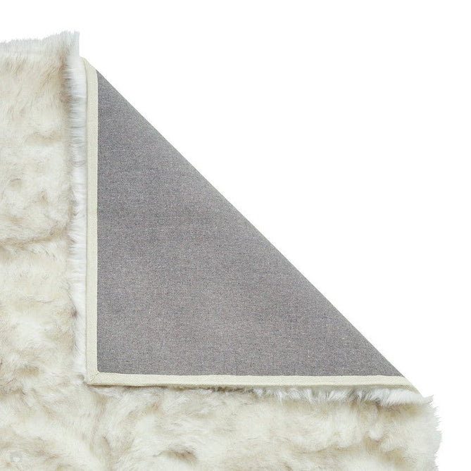 Polar Plush Plain Super Soft Fluffy Faux Fur Feel Textured Ultra Fine Yarn Acrylic Hand-Tufted Wispy Long Strand Shaggy White/Grey Rug-Think Rugs-Rug Love - The Most Loved Rug Store