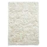 Polar Plush Super Soft Faux Feel Textured Fine Yarn Acrylic Hand-Tufted Long Pile Plain Shaggy White/Grey Rug