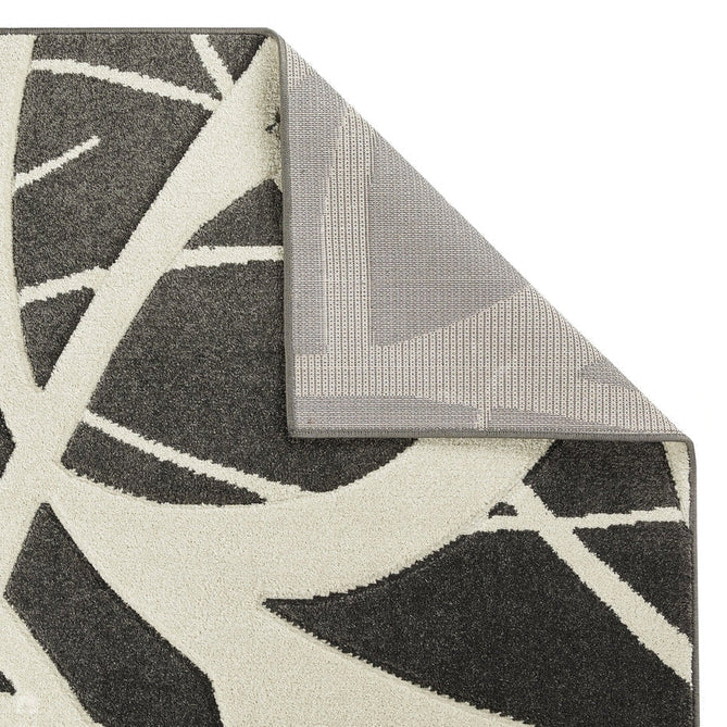 Portland 57 E Modern Geometric Carved Durable Short Pile Charcoal/Cream Rug-Melrose-Rug Love - The Most Loved Rug Store