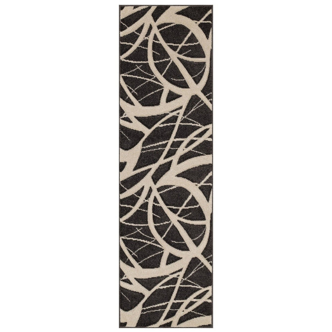 Portland 57 E Modern Geometric Carved Durable Short Pile Charcoal/Cream Rug-Melrose-Rug Love - The Most Loved Rug Store