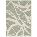 Portland 57 G Modern Geometric Carved Durable Short Pile Green/Cream Rug 160 x 230cm