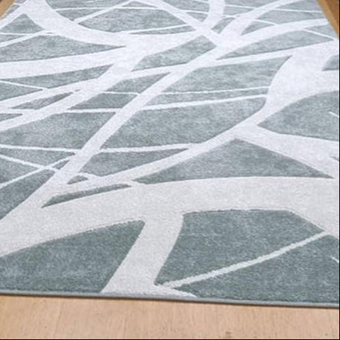 Portland 57 G Modern Geometric Carved Durable Short Pile Green/Cream Rug-Melrose-Rug Love - The Most Loved Rug Store
