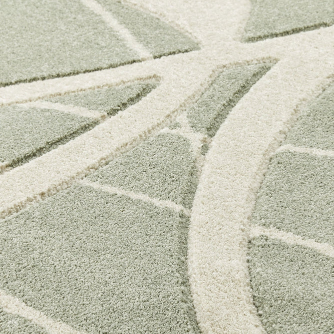 Portland 57 G Modern Geometric Carved Durable Short Pile Pale Sage Green/Cream Rug-Melrose-Rug Love - The Most Loved Rug Store