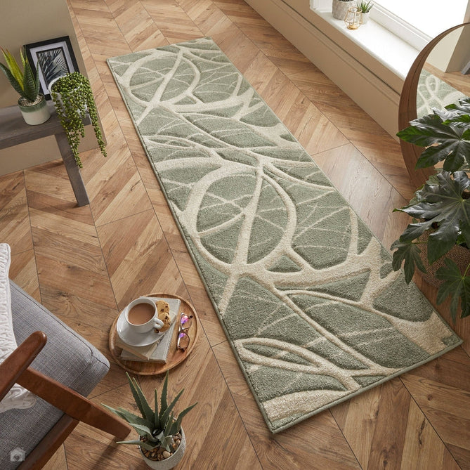 Portland 57 G Modern Geometric Carved Durable Short Pile Pale Sage Green/Cream Rug-Melrose-Rug Love - The Most Loved Rug Store
