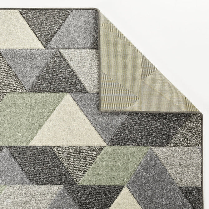 Portland 670 V Modern Geometric Carved Durable Short Pile Green/Grey/Cream Rug-Oriental Weavers-Rug Love - The Most Loved Rug Store