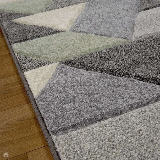 Portland 670 V Modern Geometric Carved Durable Short Pile Green/Grey/Cream Rug-Oriental Weavers-Rug Love - The Most Loved Rug Store