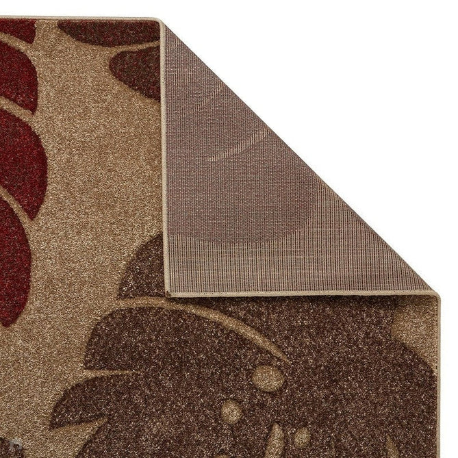 Portland 7155 Q Modern Geometric Carved Durable Short Pile Terra/Beige/Cream Runner-Melrose-Rug Love - The Most Loved Rug Store