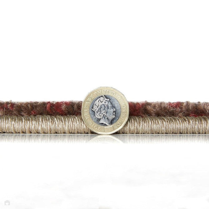 Portland 7155 Q Modern Geometric Carved Durable Short Pile Terra/Beige/Cream Runner-Melrose-Rug Love - The Most Loved Rug Store