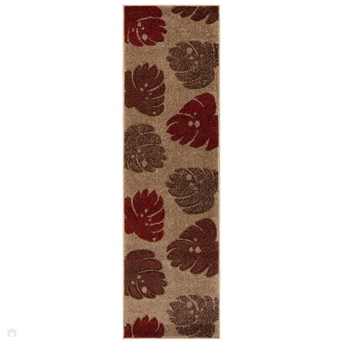 Portland 7155 Q Modern Geometric Carved Durable Short Pile Terra/Beige/Cream Runner-Melrose-Rug Love - The Most Loved Rug Store