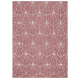 Portland 750 P Modern Geometric Carved Flat-Pile Pink/Cream Rug