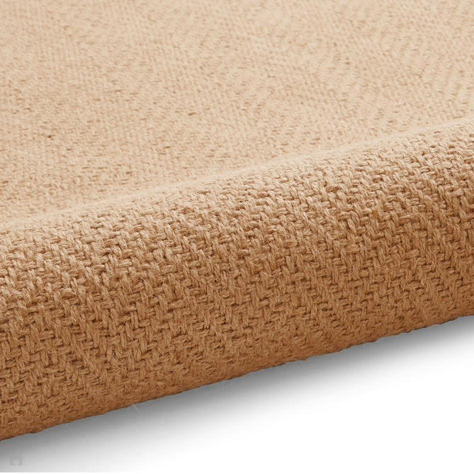 Portland Jute Cotton Border Modern Plain Hand-Woven Textured Herringbone Flatweave Natural/Deep Navy Blue Extra Long Runner-Think Rugs-Rug Love - The Most Loved Rug Store