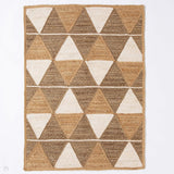 Prestbury Hand-Woven Geometric Flatweave Jute Natural/Bleach Rug