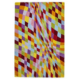 Prism PR101 Modern Geometric Kaleidoscope Hand-Woven Wool Red/Green/Blue/Yellow/Orange/Purple/Multicolour Rug
