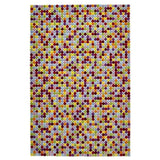 Prism PR429 Modern Geometric Spot Mosaic Hand-Woven Wool Red/Green/Blue/Yellow/Orange/Purple/Multicolour Rug