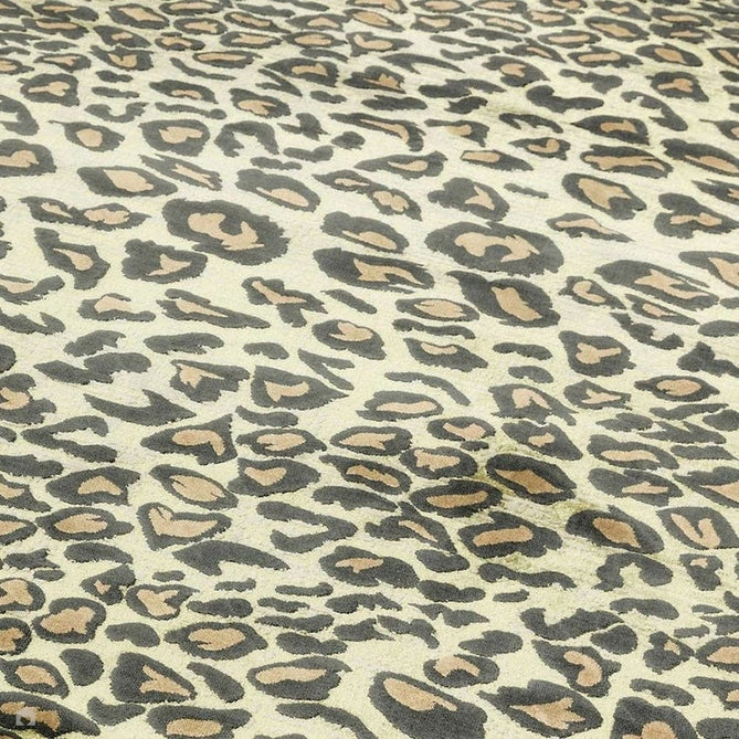 Quantum QU01 Modern Leopard Print Metallic Shimmer Textured High-Density Soft Smooth Low Profile Polyblend Short-Pile Warm Gold/Deep Brown/Charcoal/Olive Rug-Asiatic Carpets-Rug Love - The Most Loved Rug Store
