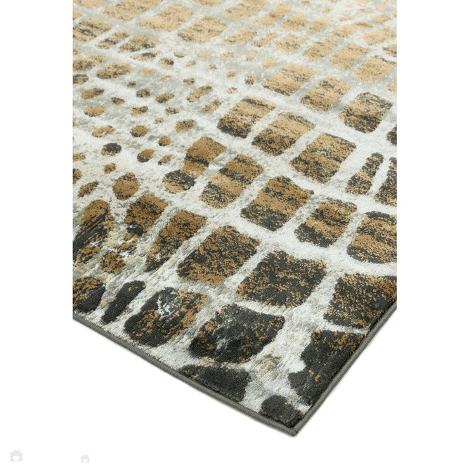 Quantum QU02 Modern Giraffe Print Metallic Shimmer Textured High-Density Soft Smooth Low Profile Polyblend Short-Pile Silver/Taupe/Charcoal/Ivory Rug-Asiatic Carpets-Rug Love - The Most Loved Rug Store