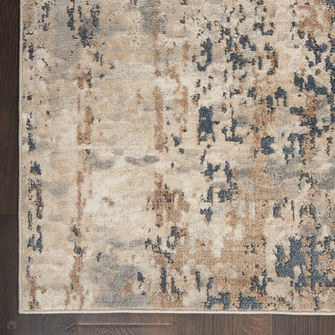 Quarry QUA01 Modern Abstract Distressed Soft Textured Durable Low Profile Short Pile Beige/Grey Rug-Nourison-Rug Love - The Most Loved Rug Store