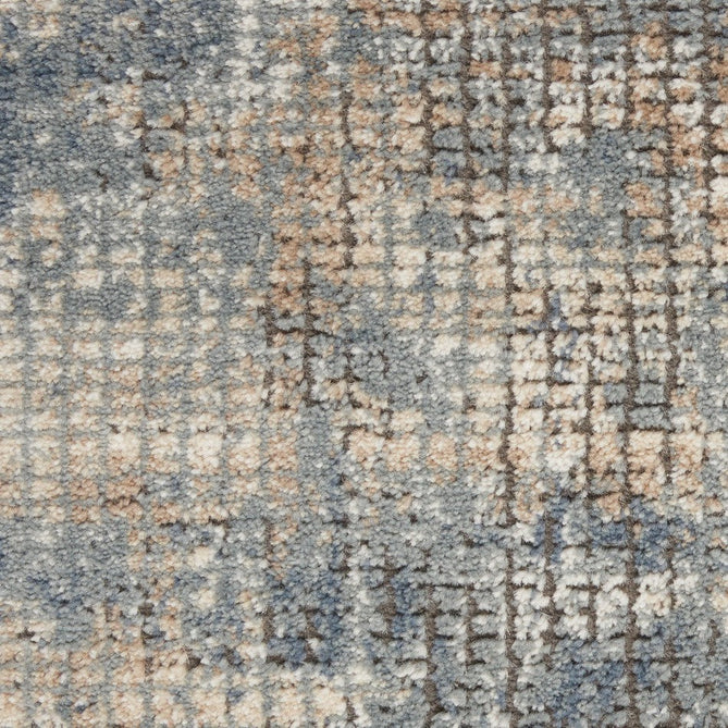Quarry QUA02 Modern Abstract Distressed Soft Textured Durable Low Profile Short Pile Blue/Beige Rug-Nourison-Rug Love - The Most Loved Rug Store