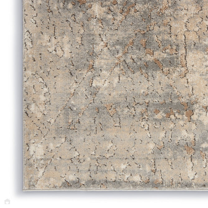 Quarry QUA03 Modern Abstract Distressed Soft Textured Durable Low Profile Short Pile Beige/Grey Rug-Nourison-Rug Love - The Most Loved Rug Store