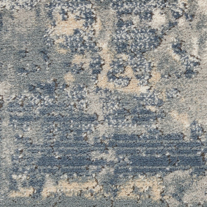 Quarry QUA04 Modern Abstract Distressed Soft Textured Durable Low Profile Short Pile Steel Blue-Grey/Beige Rug-Nourison-Rug Love - The Most Loved Rug Store