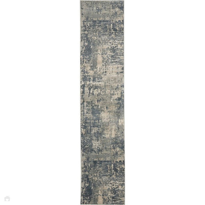 Quarry QUA04 Modern Abstract Distressed Soft Textured High-Density Flat Pile Grey/Beige Runner-Nourison-Rug Love - The Most Loved Rug Store