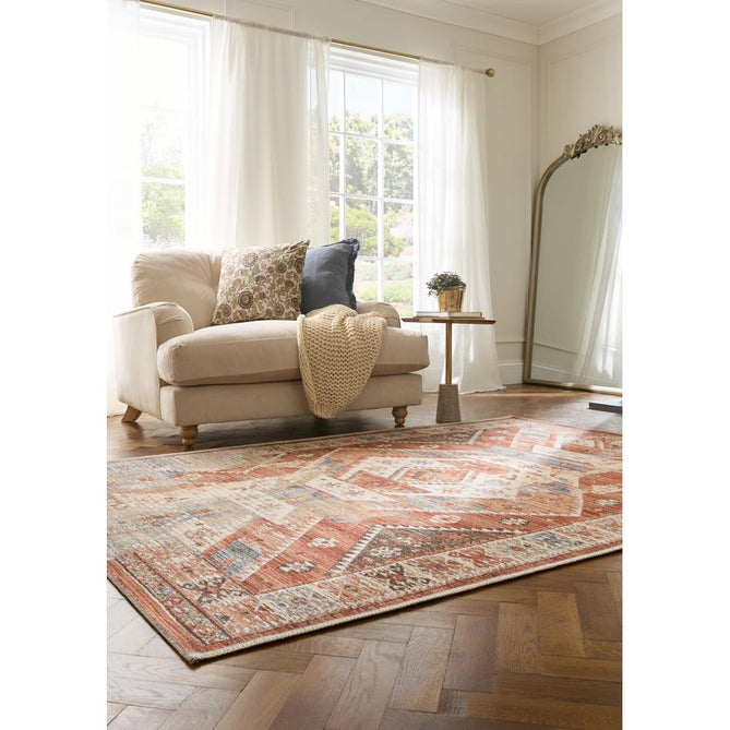 Quartz X054 Rust/Blue Rug