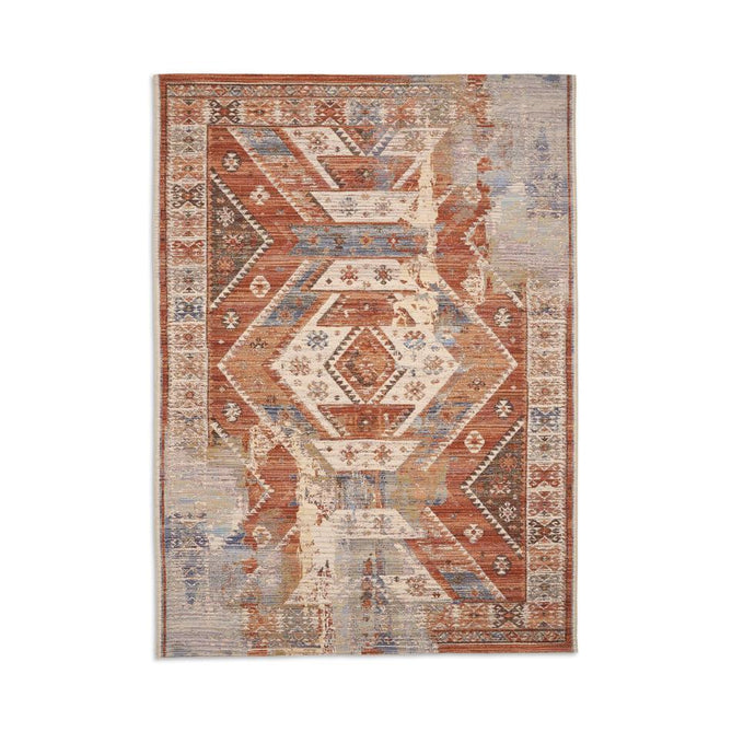 Quartz X054 Rust/Blue Rug