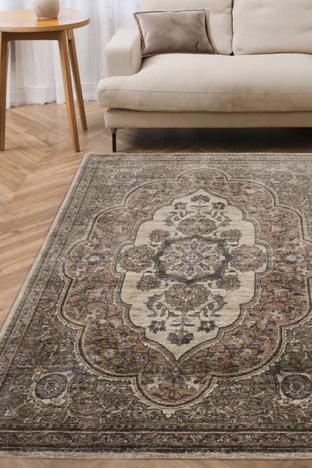 Raja Medallion Terracotta Rug-Melrose-Rug Love - The Most Loved Rug Store