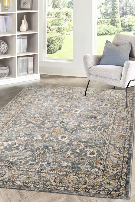 Raja Traditional Grey Rug-Melrose-Rug Love - The Most Loved Rug Store
