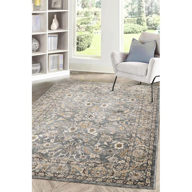 Raja Traditional Grey Runner-Melrose-Rug Love - The Most Loved Rug Store