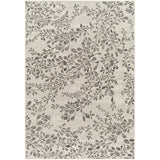 Ravello RVL2317 In-Outdoor Floral Grey/Ivory/Charcoal Flatweave Rug