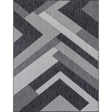Ravello RVL2320 In-Outdoor Abstract Grey/Charcoal/Ivory Flatweave Rug