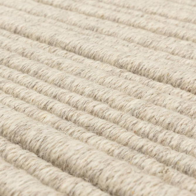 Ravine Modern Plain Linear Hand-Woven Textured Irregular Ridges Looped Ribbed Pile Low Profile Wool Ivory Rug-Asiatic Carpets-Rug Love - The Most Loved Rug Store