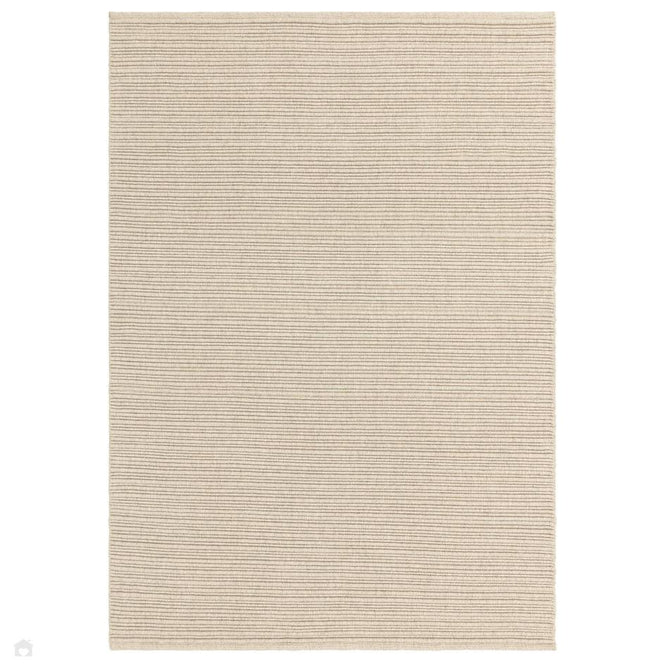 Ravine Modern Plain Linear Hand-Woven Textured Irregular Ridges Looped Ribbed Pile Low Profile Wool Ivory Rug-Asiatic Carpets-Rug Love - The Most Loved Rug Store
