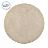 Reef Modern Plain Dye Soft Eco-Friendly Recycled Easy Care Durable Beige Round Rug