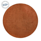 Reef Modern Plain Dye Soft Eco-Friendly Recycled Easy Care Durable Rust Round Rug