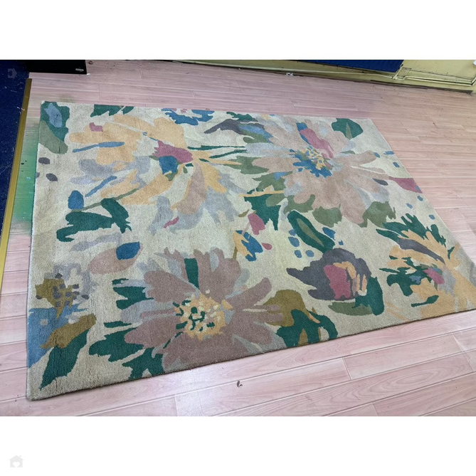 Reef RF10 Floral Modern Floral Abstract Hand-Woven Wool Beige/Muted Multicolour/Pink Peach/Cream/Yellow/Green Rug 200 x 290 cm-Shop Returns-Rug Love - The Most Loved Rug Store