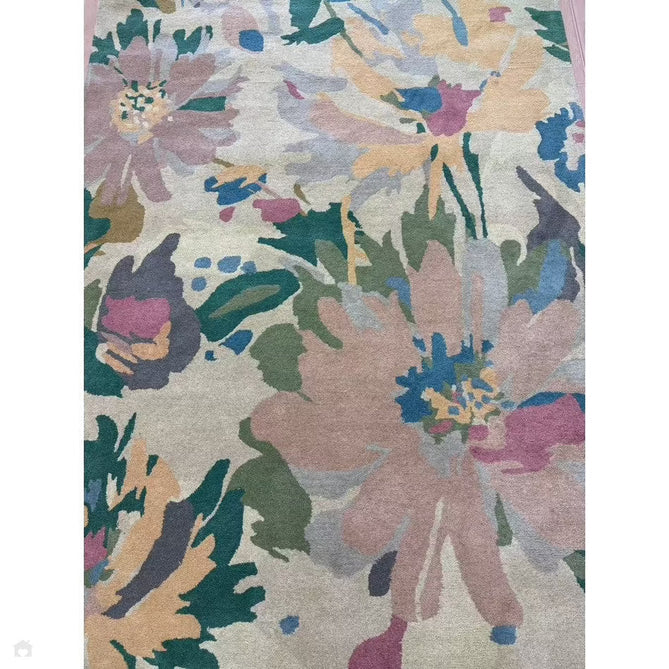 Reef RF10 Floral Modern Floral Abstract Hand-Woven Wool Beige/Muted Multicolour/Pink Peach/Cream/Yellow/Green Rug 200 x 290 cm-Shop Returns-Rug Love - The Most Loved Rug Store