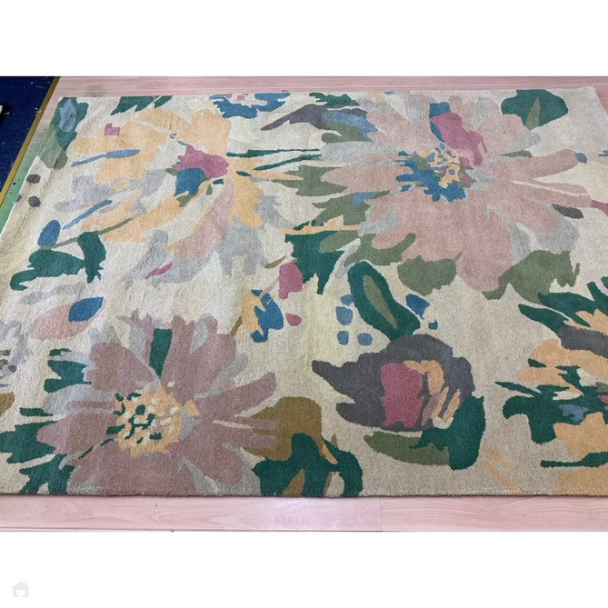 Reef RF10 Floral Modern Floral Abstract Hand-Woven Wool Beige/Muted Multicolour/Pink Peach/Cream/Yellow/Green Rug 200 x 290 cm-Shop Returns-Rug Love - The Most Loved Rug Store
