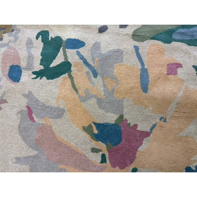 Reef RF10 Floral Modern Floral Abstract Hand-Woven Wool Beige/Muted Multicolour/Pink Peach/Cream/Yellow/Green Rug-Asiatic Carpets-Rug Love - The Most Loved Rug Store