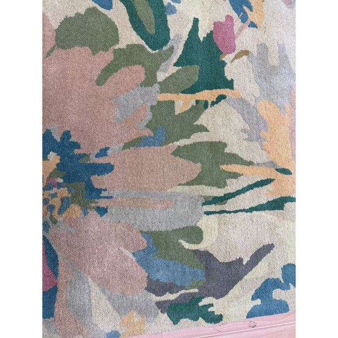 Reef RF10 Floral Modern Floral Abstract Hand-Woven Wool Beige/Muted Multicolour/Pink Peach/Cream/Yellow/Green Rug-Asiatic Carpets-Rug Love - The Most Loved Rug Store