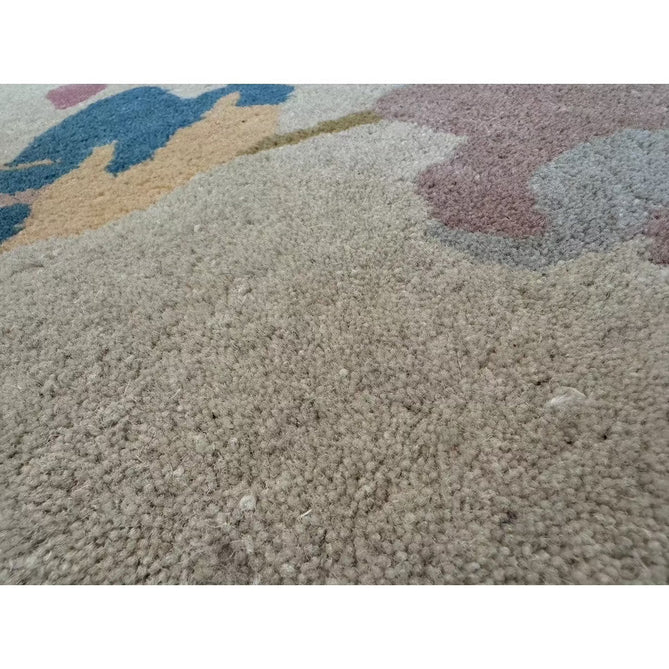 Reef RF10 Floral Modern Floral Abstract Hand-Woven Wool Beige/Muted Multicolour/Pink Peach/Cream/Yellow/Green Rug-Asiatic Carpets-Rug Love - The Most Loved Rug Store